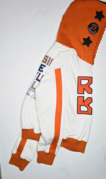 REBEL FASHION HOUSE HOODIE (ORANGE/OFF WHITE)